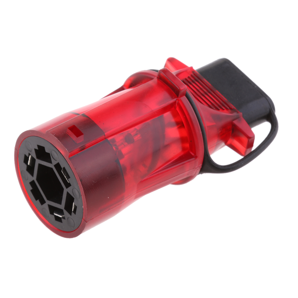 Trailer RV Motorhome Light Adaptor Converter 7 Pin to 4 Wire 4 Pin Flat Wiring Red Pure Copper Contact Point Environmentally