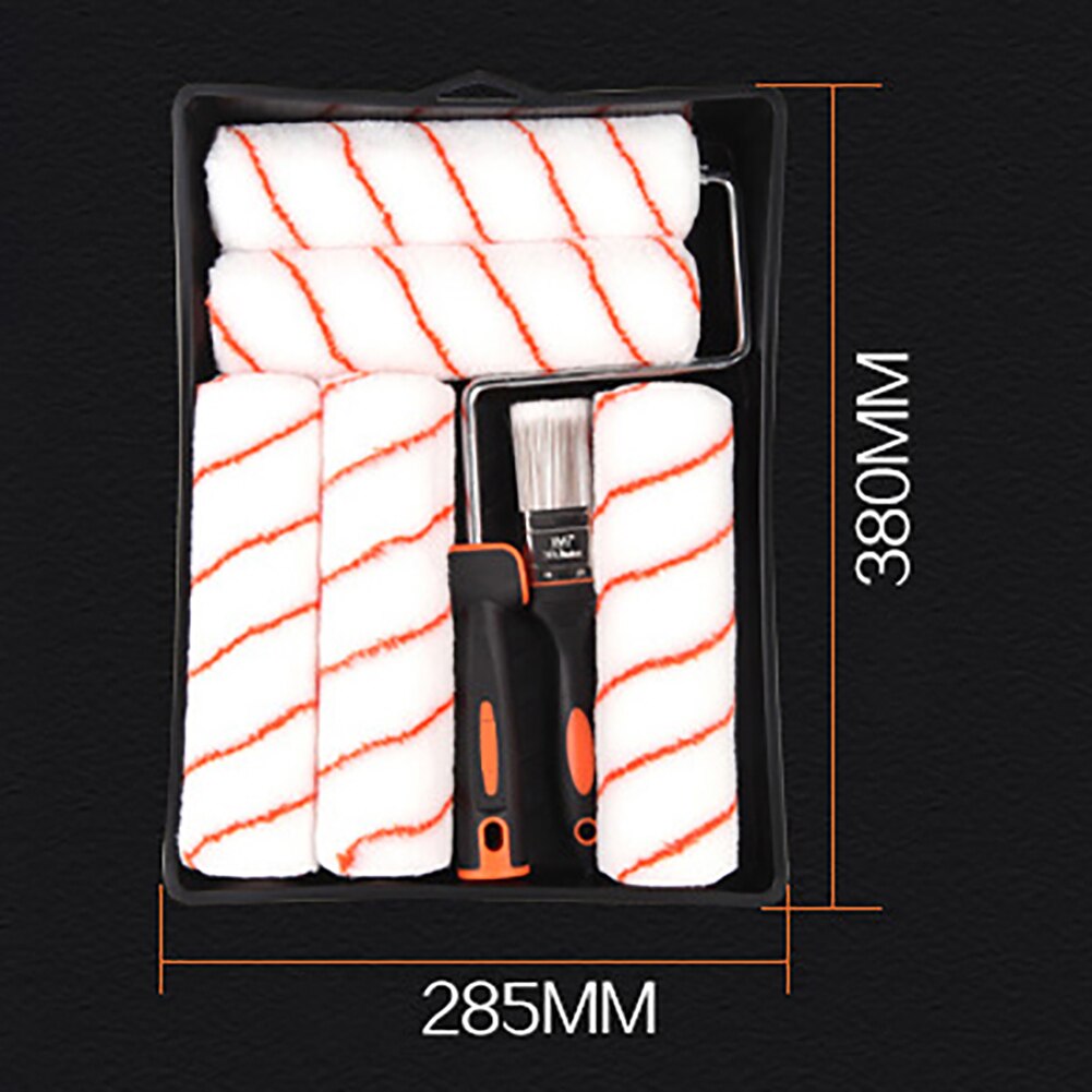 8pcs Multi-functional DIY Paint Roller Brush Set Handle Tool Home Use Wall Brushes Home Repair Wall Ornament Painting Brush Tool