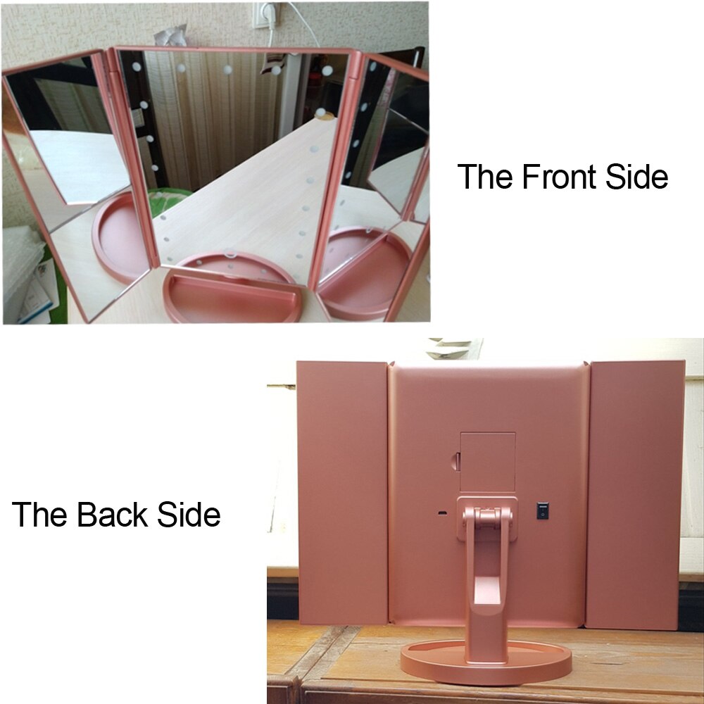 Meikkipeili valolla 22 led-pöytä 1x 2x 3x 10x suurentava peili kosketusnäyttö meikkipöytä taitettava säädettävä kosmeettinen työkalu