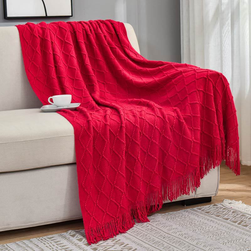 1 Peça de Colchas e Cobertores Modernos de Cor Sólida com Borlas, para o Pé da Cama, Tamanhos Queen e King, Decoração para Casa: 30*220 centímetros / laranja
