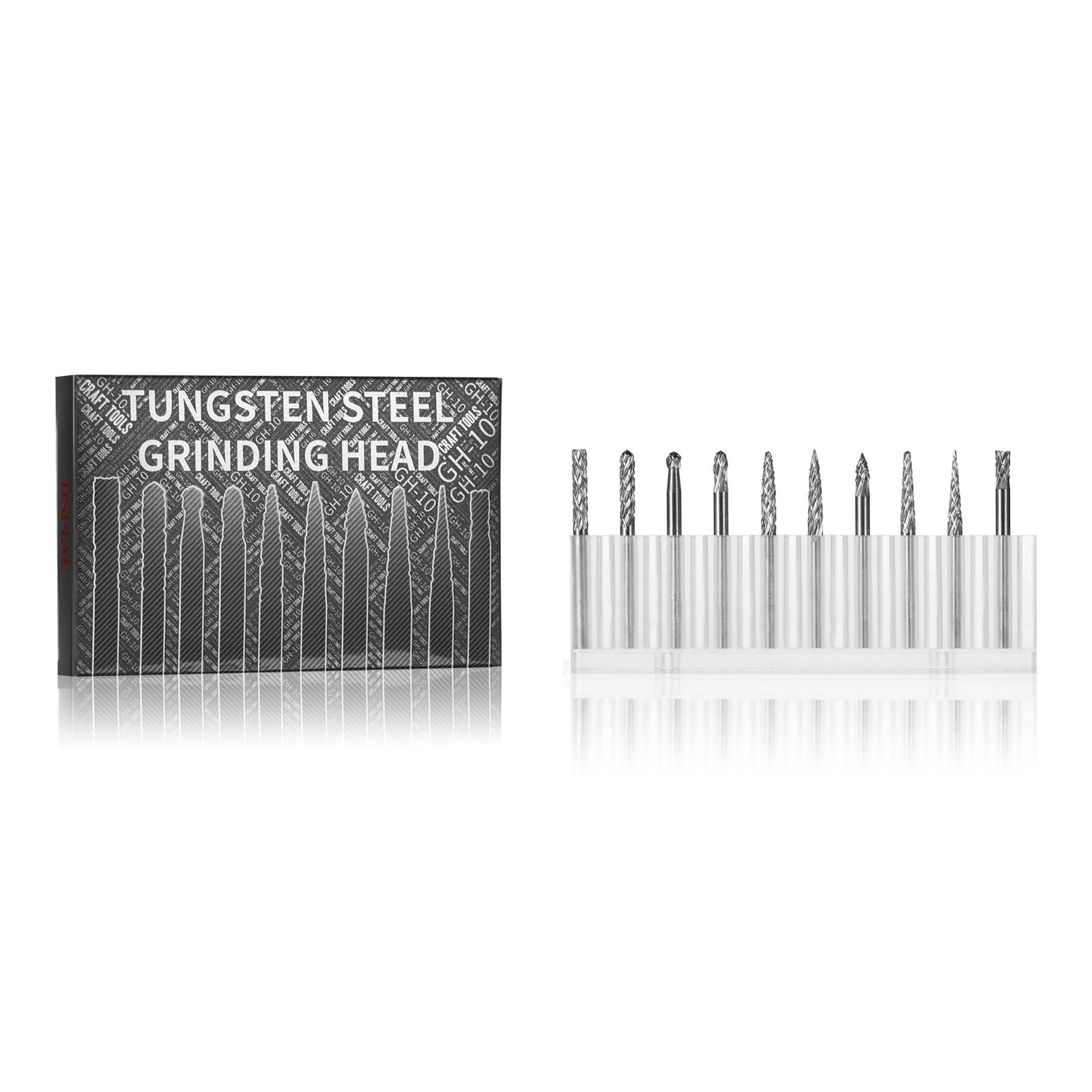 DSPIAE GH-10 Tungsten Steel Grinding Drills 10pcs Head Set For ES-P Portable Electric Sharpening Pen