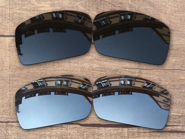 Vonxyz 20+ Color Choices Polarized Replacement Lenses for-Oakley Oil Drum Frame: Black and Chrome