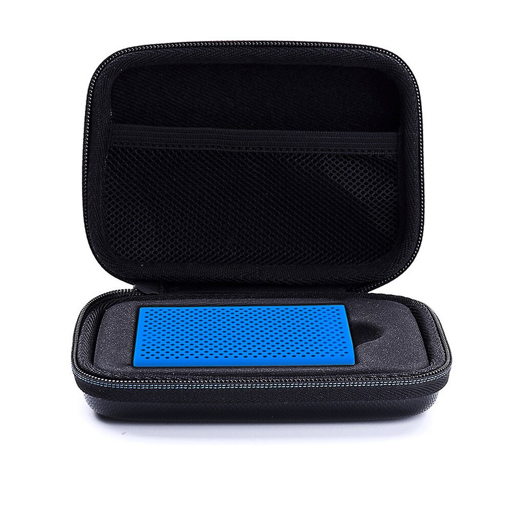 Funda de transporte de disco duro bolsa de almacenamiento portátil EVA a prueba de golpes resistente a impactos funda dura SSD + funda protectora de silicona azul