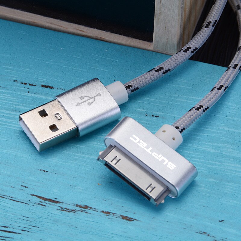 Suptec voor iphone 4 4s 3gs 3g ipad 1 2 3 ipod nano touch 30- pins usb-kabel snel opladen originele opladeradapter datasynchronisatiekabel