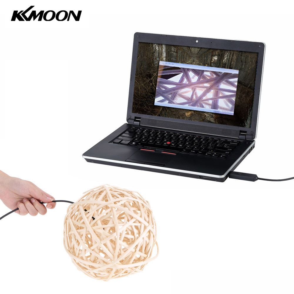 Kkmoon 8mm 2m Mini boroscopio endoscopio USB Digital inspección Cámara endoscopio industrial endoscopio brillo ajustable para PC