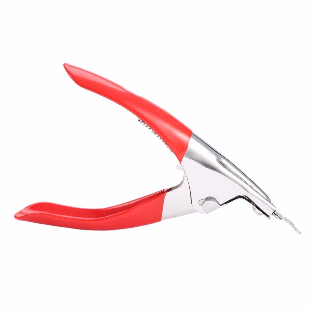 Red Manicure Nail Cutter Stainless Steel Nail Clipper Acrylic Gel False Nail Tip Cutter Clipper Nail Scissors