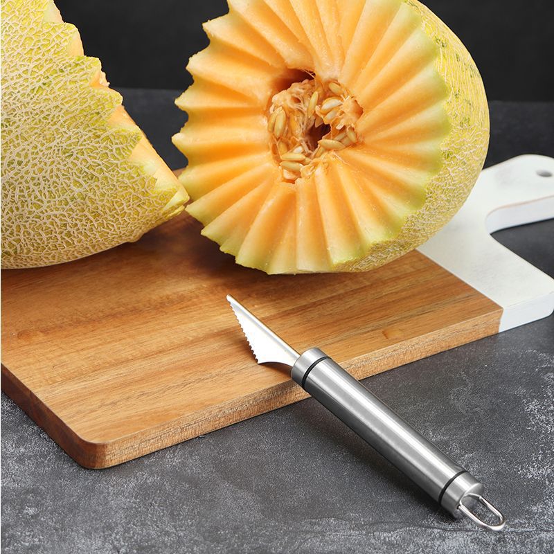 Couteaux à découper en acier inoxydable, boules de fruits, Melon cantaloup, couteau à découper, plateau à fruits, petit outil de cuisine