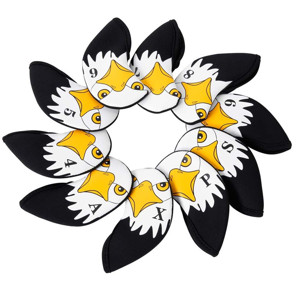 Waterproof Eagle Golf Club Iron Cover Golf Iron Head Covers Golf Club Iron Headovers Wedges Covers 10pcs/set