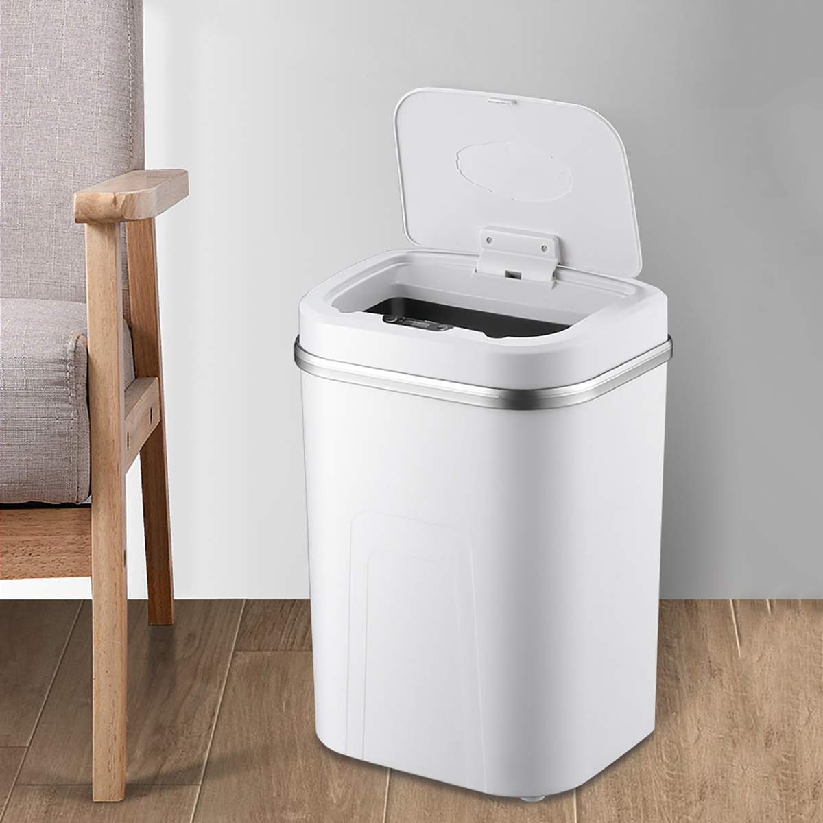 15L Automatic Touchless Intelligent induction Motion Sensor Kitchen Trash Can Wide Opening Sensor Eco-friendly Waste Garbag
