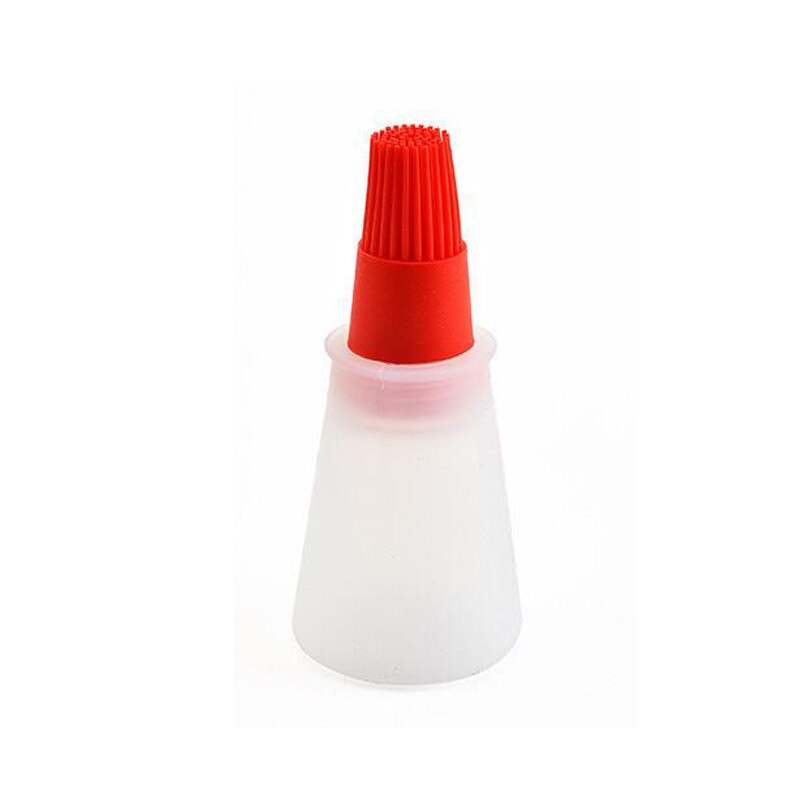 1 Pcs Portable Silicone Oil Bottle Brush Grill Oil Brushes Liquid Oil Pastry Baking BBQ High-temperature Resistance Kitchen Tool: Red