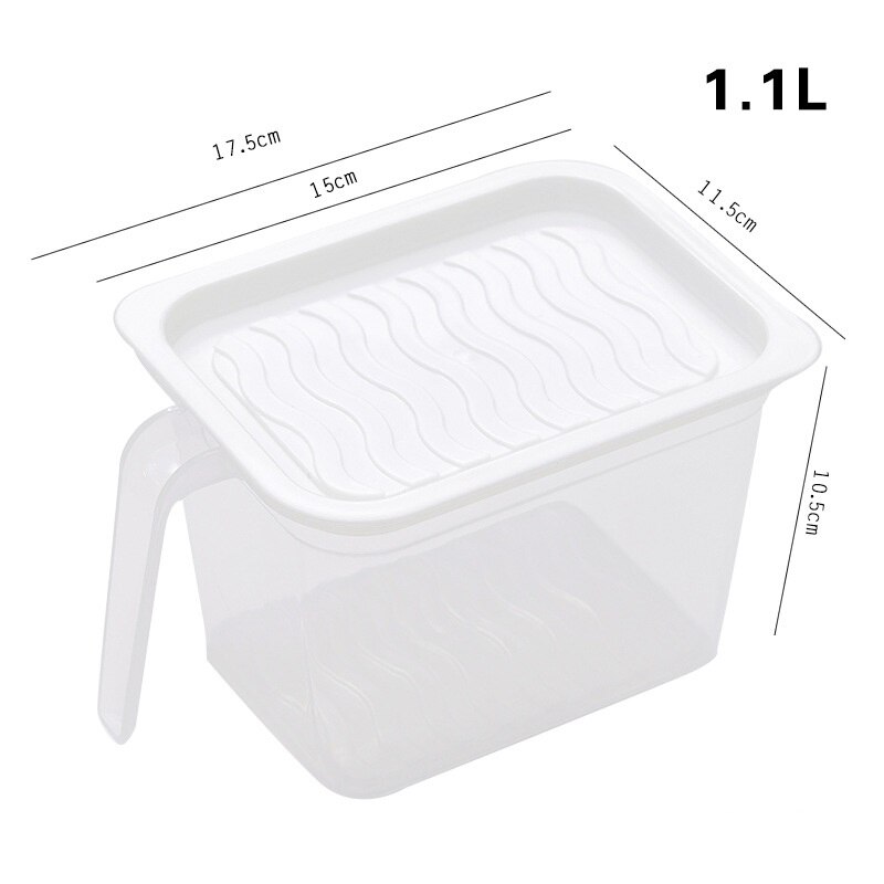 Transparent PP Refrigerator Storage Box Grains Beans Storage Box With Handle Fridge Cabinet Freezer Organizer Kitchen Gadgets: 04