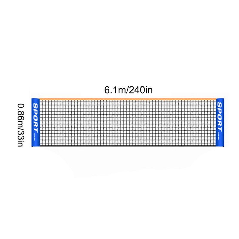 Factory folding simple 6m tennis net badminton net non-bracket