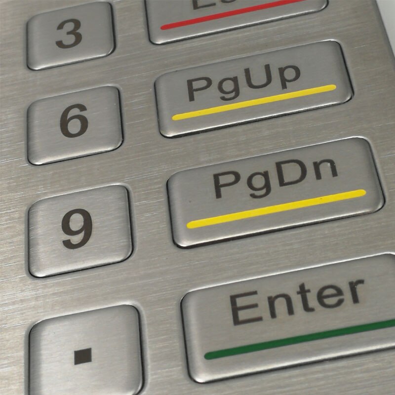 Tastatur i rustfrit stål til kiosk/metaltastatur til elektroniske skabssystemer med usb port
