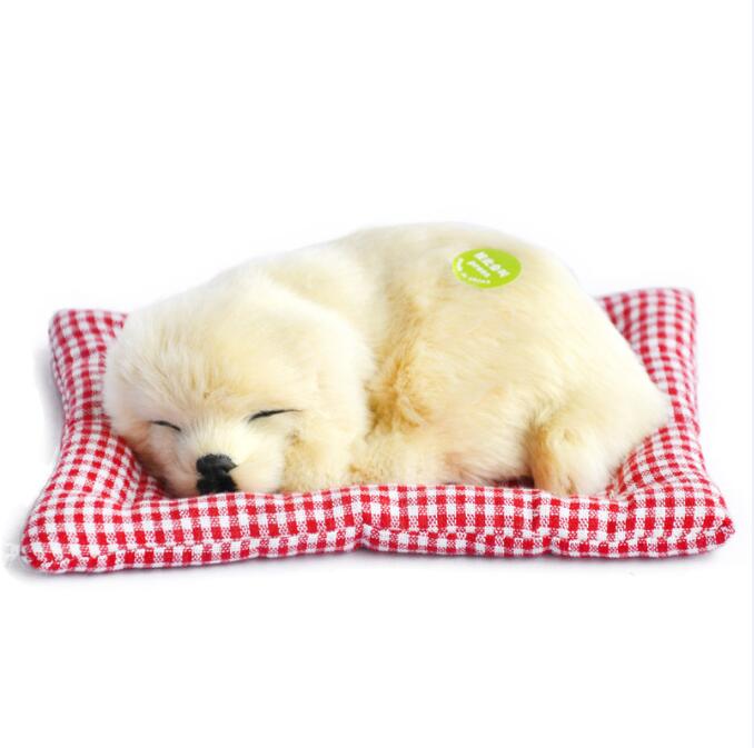 Simulation animal chat lit chien animal de compagnie d'anniversaire Simulation jouets pour enfants endormi chat chien électronique animal de compagnie: tu bai gou BD