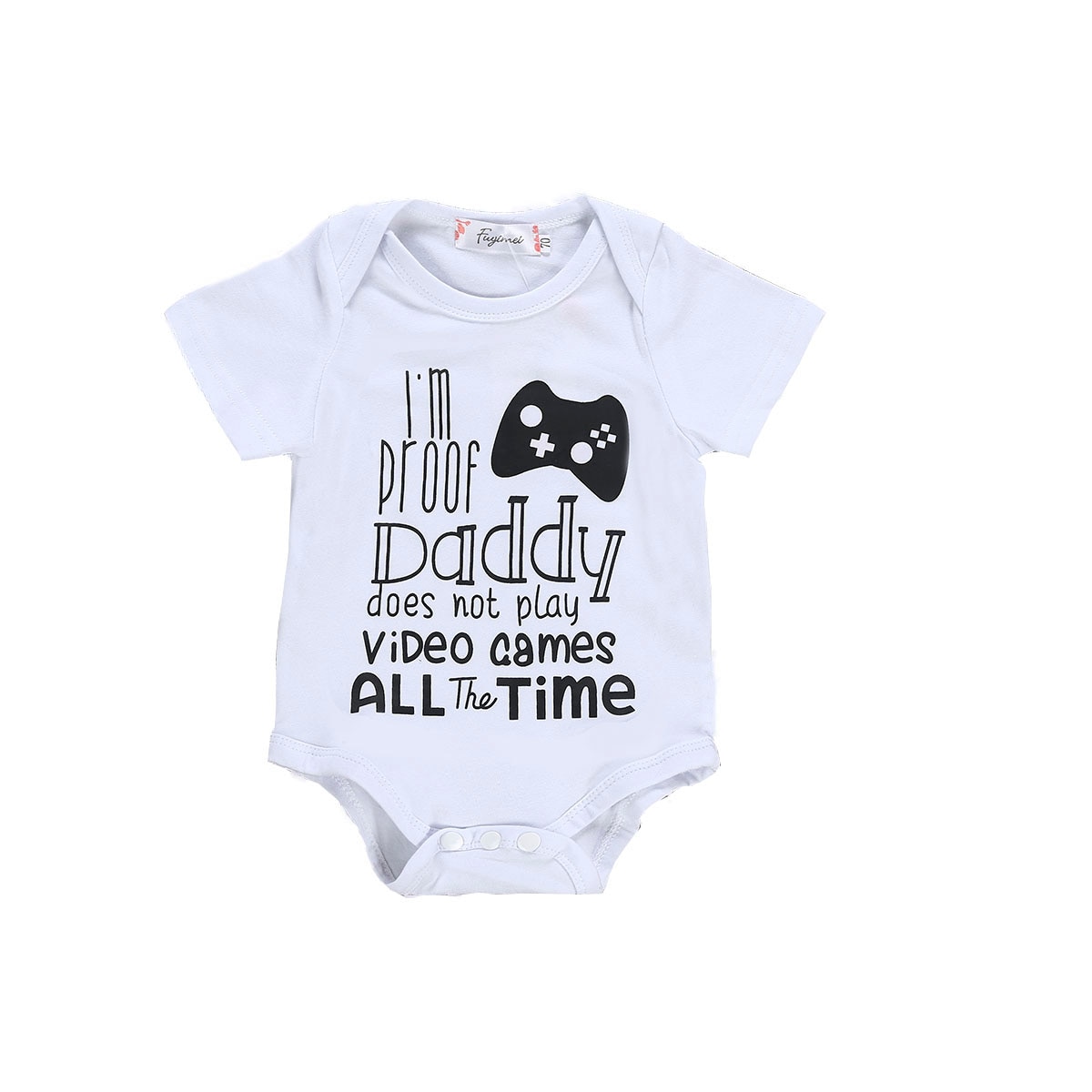 Citgeett Summer Newborn Infant Baby Boy Girl Short Sleeve Letter Daddy Bodysuit Sunsuit Casual Suit Clothes