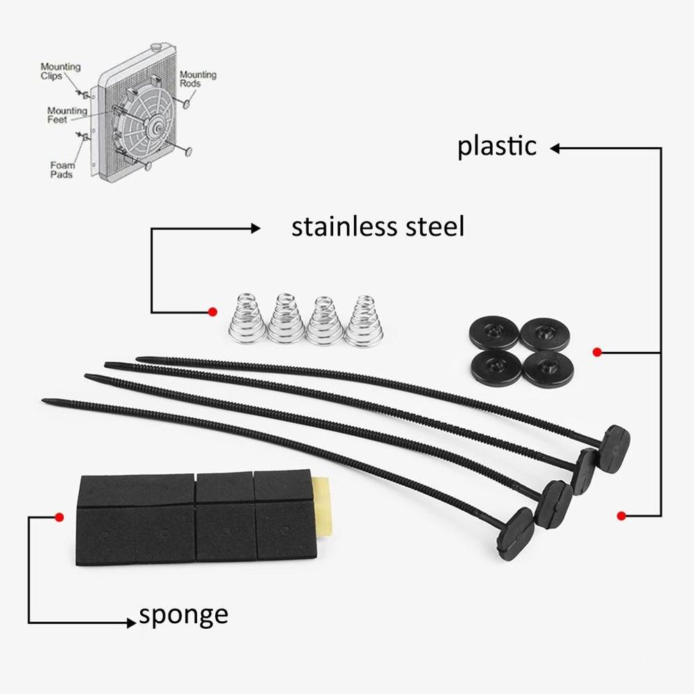 Auto Auto Universele Elektrische Cooling Radiator Montage Gewijzigd Fan Vervanging Slim Pull Push Racing Elektrische Radiator