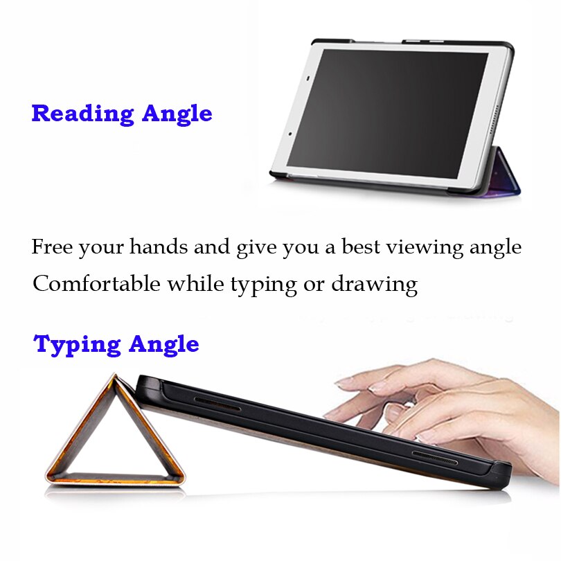 PU Leather Cover Case for Lenovo Tab4 Tab 4 8 TB-8504x TB-8504F TB-8504N TB-8504 8inch Tablet Funda Flip Magnet Case +Film+Pen