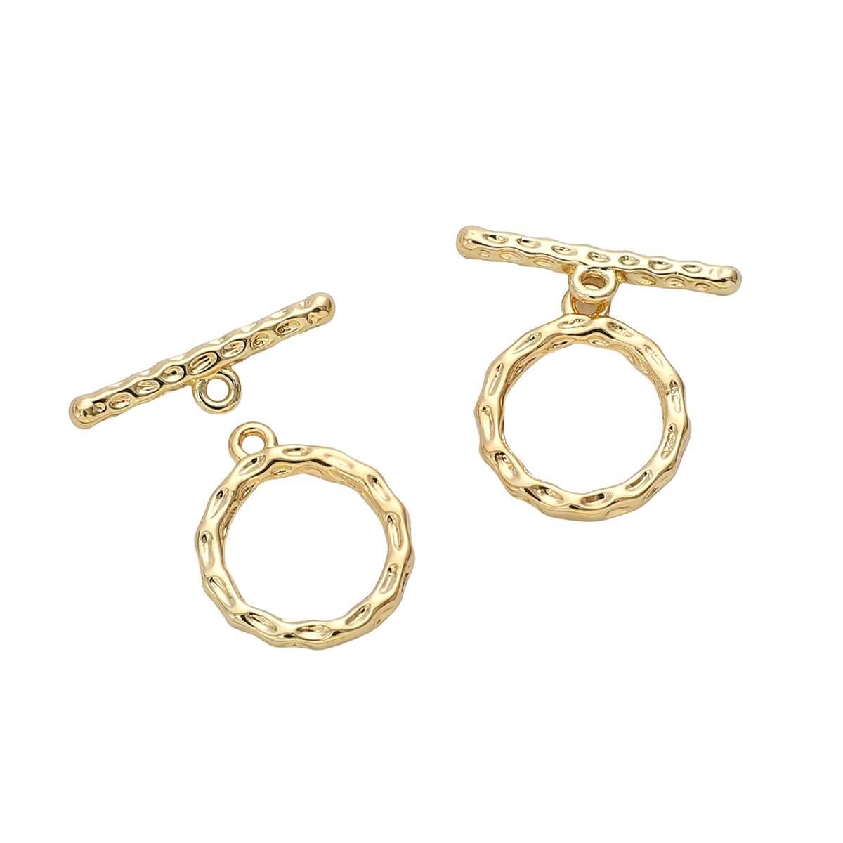 1 set van 14k vergulde messing koperen metalen sluitingen voor het maken van zelfgemaakte armbanden en kettingen.: Wit