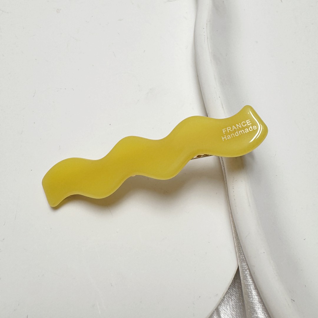 6.5cm lange alligatorer ,  y2k hårpynt til piger og kvinder, acetat hårnåle, koreanske bølgeformede hårspænder på siden.: Blå