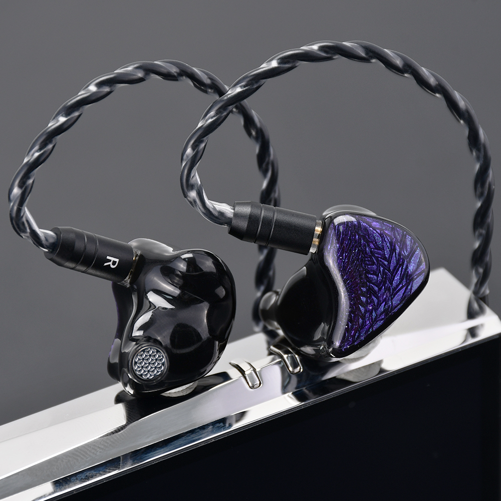 Kinera Celest Wyvern Czarne słuchawki douszne 10 mm LCP Dynamiczny sterownik z odłączanym mikrofonem wysięgnikowym Kabel IEM Słuchawki audio