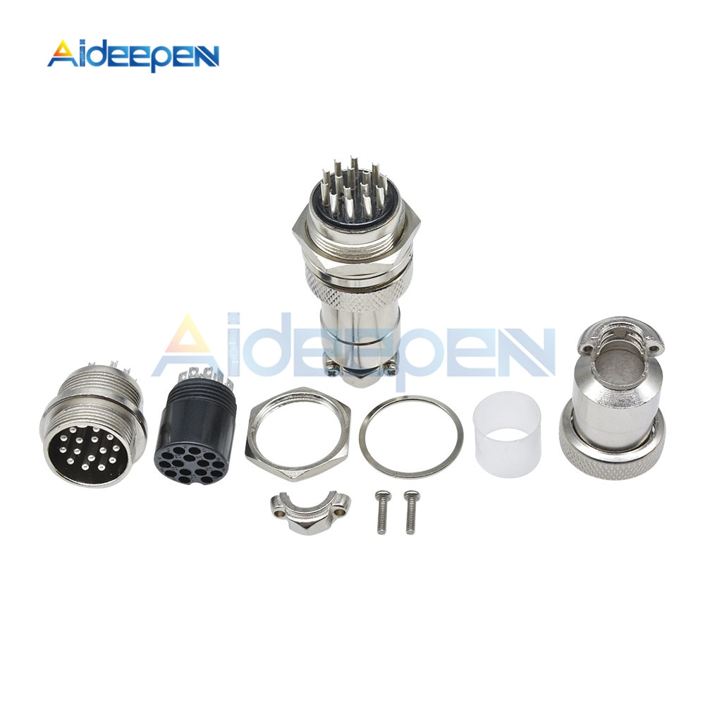 1Set GX20 Luchtvaart Connector Male Plug Vrouwelijke Socket Ronde Connector 2/3/4/5/6/7/8/9/10/12/14/15 Pin Draad Panel Connector