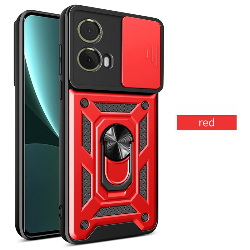 Shockproof Armor Case For Motorola Moto G05 G15 G35 G55 G75 G85 5G G 05 15 35 75 85 Cover Ring Magnetic Stand Holder Coque Funda: Blue / For OnePlus Ace 3 Pro
