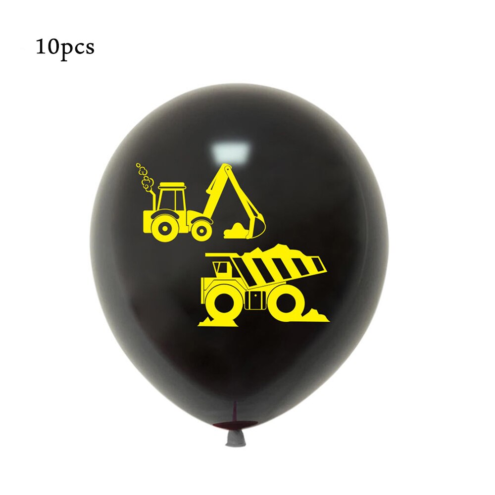 Ballon de dessin animé pelleteuse de voiture, véhicule d&#39;ingénierie, tracteur de Construction, pour enfants garçons, décorations de fête d&#39;anniversaire: 7