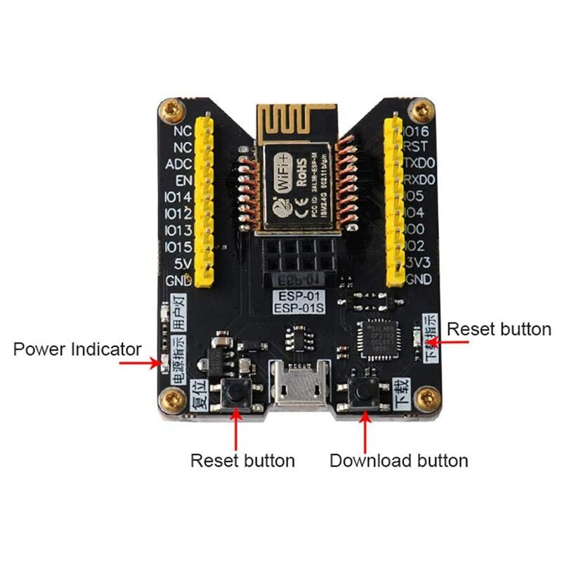 ESP8285 Test Frame Burner Downloader Code Burner Test Board Test Burning Fixture Tool Downloader for ESP-M1M2 M3 ESP-L1