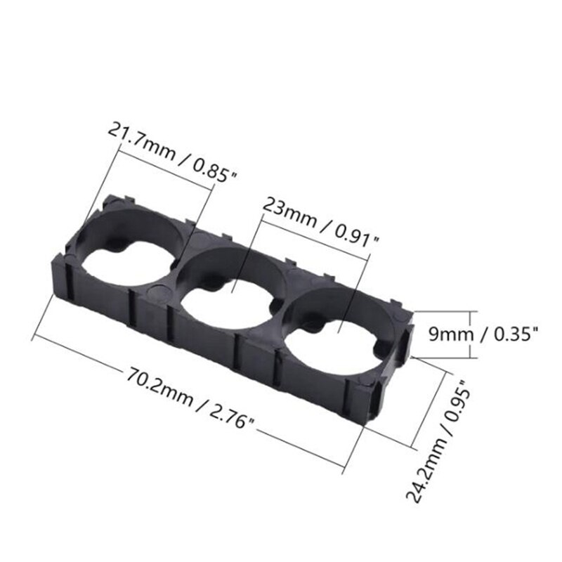 50Pcs 21700 Lithium Cell Spacer Triple Battery Holder Bracket Battery Pack Bracket For DIY Fixed Battery 21.7Mm Hole Dia