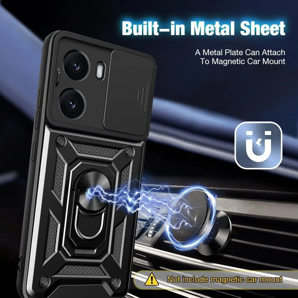 Pansercover til xiaomi poco  x7 pro 5g , linsebeskyttelse med ring, magnetisk holder, coque, skal, fundas