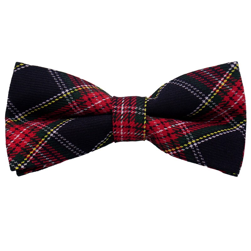 Huishi rutig fluga lyx herr pläd bågar slips justerbar bröllopsfest bowtie för män polyester rut fjäril bowties: H 183
