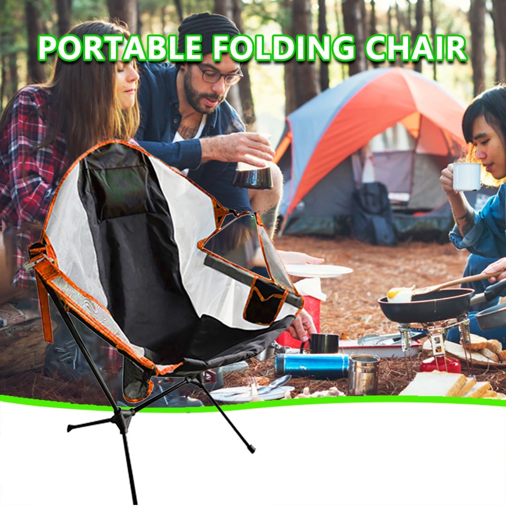 Portable Ultralight High Back Folding Camping Chair With Headrest Lightweight Outdoor Backpacking Beach Fishing Chairs#g4