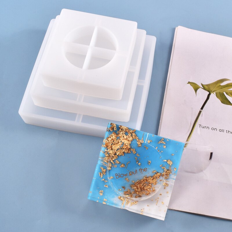 Kwadratowe przezroczyste popielniczki formy żywiczne kryształbyć winnym silikonowe Toola dokonywanie ręcznie rzemiosło żywiczne gliny domowe wyroby rękodzielnicze DIY formy