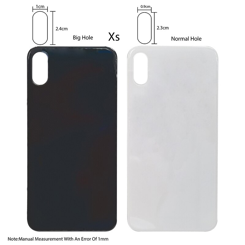 Łatwa zmiana Big Hole tylna szyba X XS Max części zamienne pokrywa baterii obudowa na tył telefonu obudowa naprawa telefonu logo z CE US