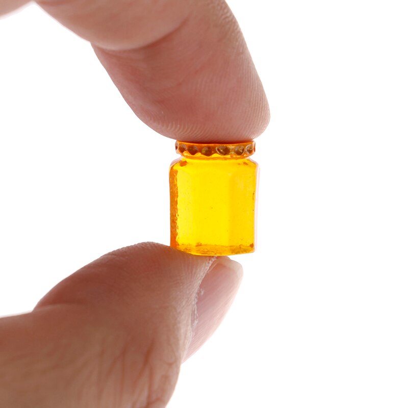 3pz 3D Della Resina di Simulazione Vasetti di Marmellata Bottiglia di Abbellimento per 1/12 Dollhouse cucina ristorante arredamento FAI DA TE Artigianato Giocattoli