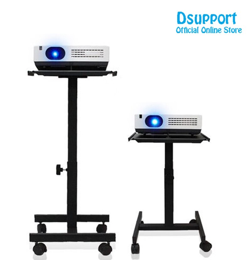 Projector Holder Speaker Stand Trolley With Tray And 360 Degree Universal Wheel