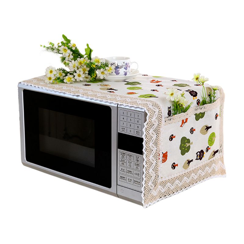 Moderne Eenvoudige Magnetron Cover Stofdicht Katoen Machine Protector Decoratieve Keuken Apparaat Cover 13.7X39.3Inch: P