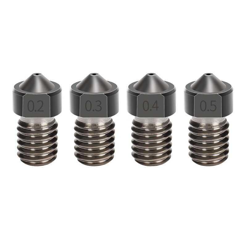 Stainless Steel E3D Nozzles V5 V6 3D Printer Nozzle 0.2 0.3 0.4 0.5 0.6 0.8mm Threaded M6 3D Printer Parts 1.75mm 3mm Filament