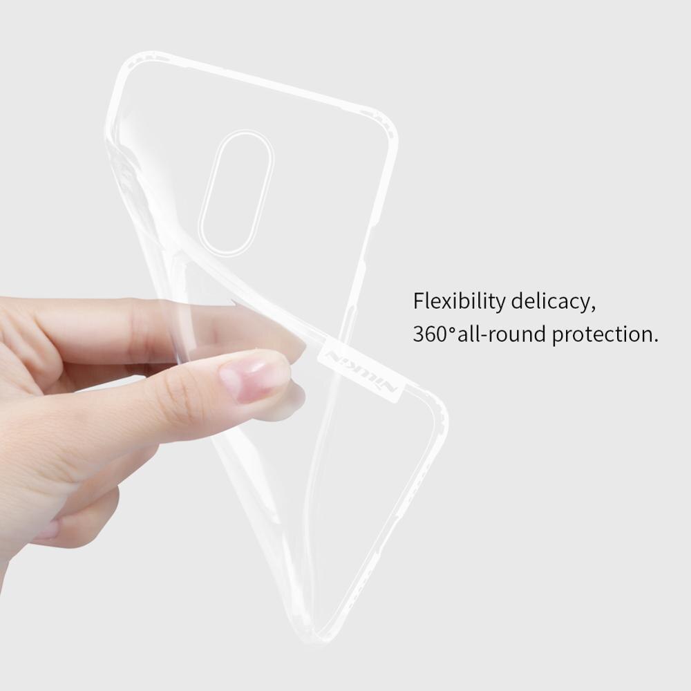 Dla oneplus 7 zawodowiec Obudowa Oneplus 7T zawodowiec Nillkin natura przezroczysty miękkiego silikonu TPU przezroczysty tył pokrywa dla oneplus 8 etui na telefony