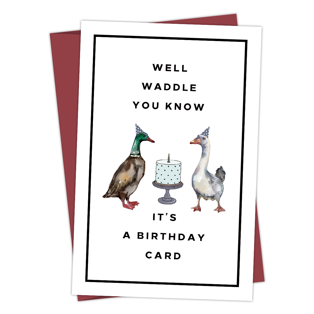 1 Set Funny Duck Birthday Card For Him Her,Well Waddle You Know It's A Birthday Card, Happy Birthday Greeting Card with Envelope
