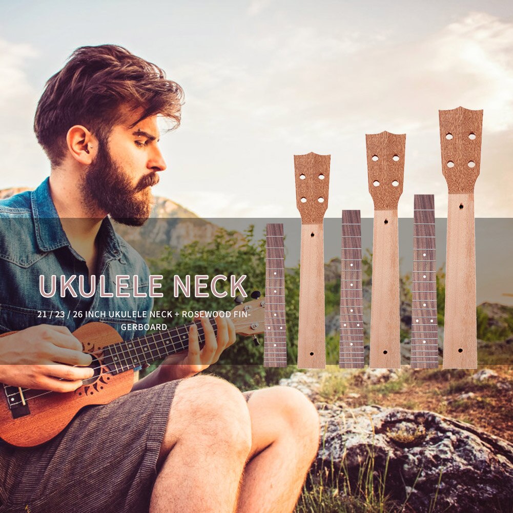 21/23/26 tommer ukulele hals palisander gribebræt gribebræt sæt musikinstrument diy ukulele dele tilbehør