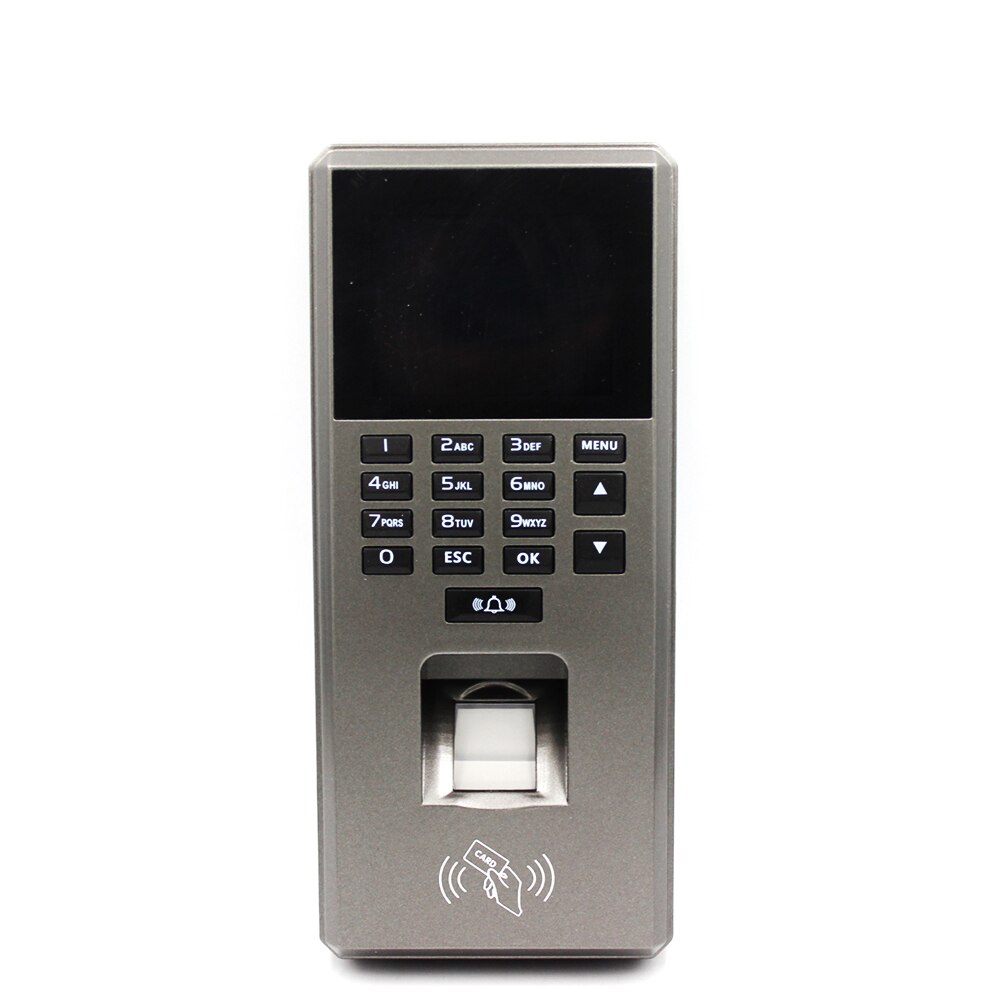2.4 inch TCP/IP USB 125Khz RFID Electronic Time Clock Attendance Machine Biometric Fingerprint Access Control System: silver
