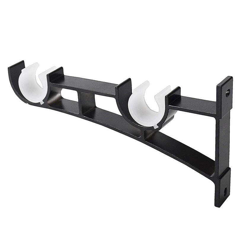 Double Curtain Rod Holders Set, Curtain Rod Brackets, Tap Right Into Window Frame Curtain Rod Hang Curtain Brackets for Window B