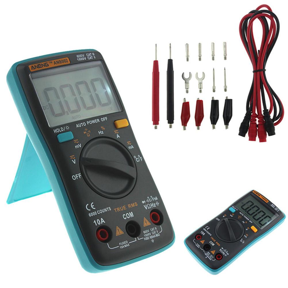 Handheld Digital Multimeter With Assembly Line 550V Protection In Resistance Capacitance And Frequency Ranges Large LCD Display