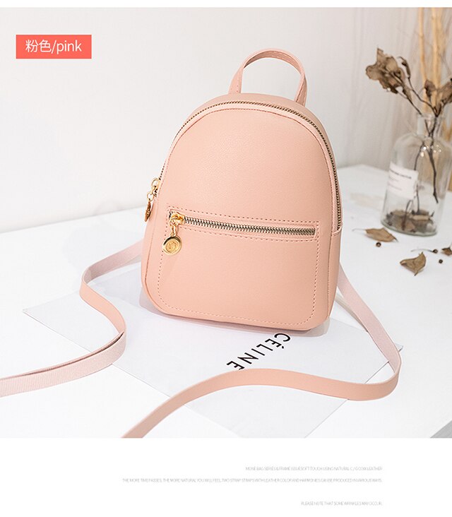 Korean version of color matching ladies printed letter small backpack product slung shoulder shoulder purse