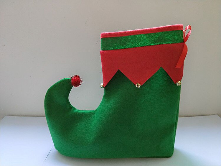 Buty świąteczne zielony elf buty Cosplay buty cukierków festiwal zabawa na przyjęciu buty świętego mikołaja