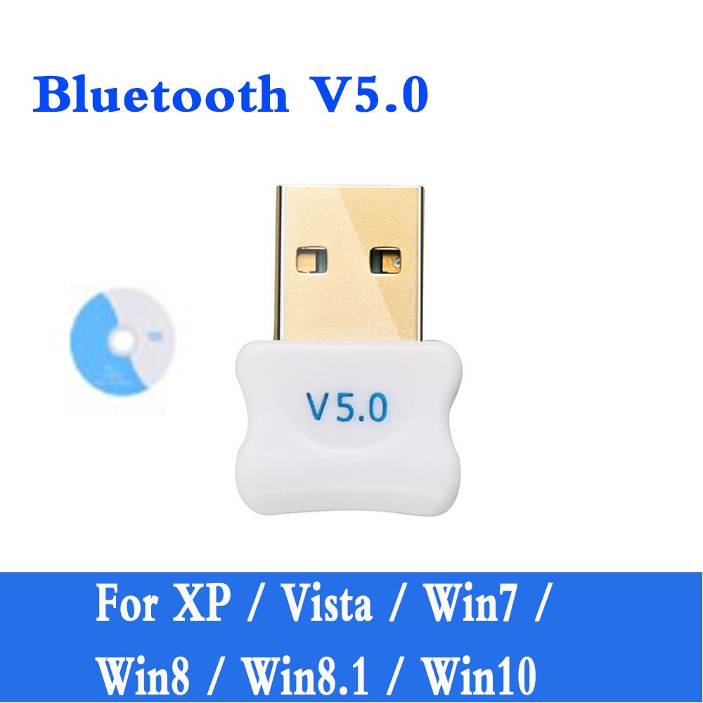 PIXLINK Usb Bluetooth Adapters 5.0 Usb Draadloze Computer Adapter Receptor Laptop Earphone Audio Printer Data Dongle Receiver: white