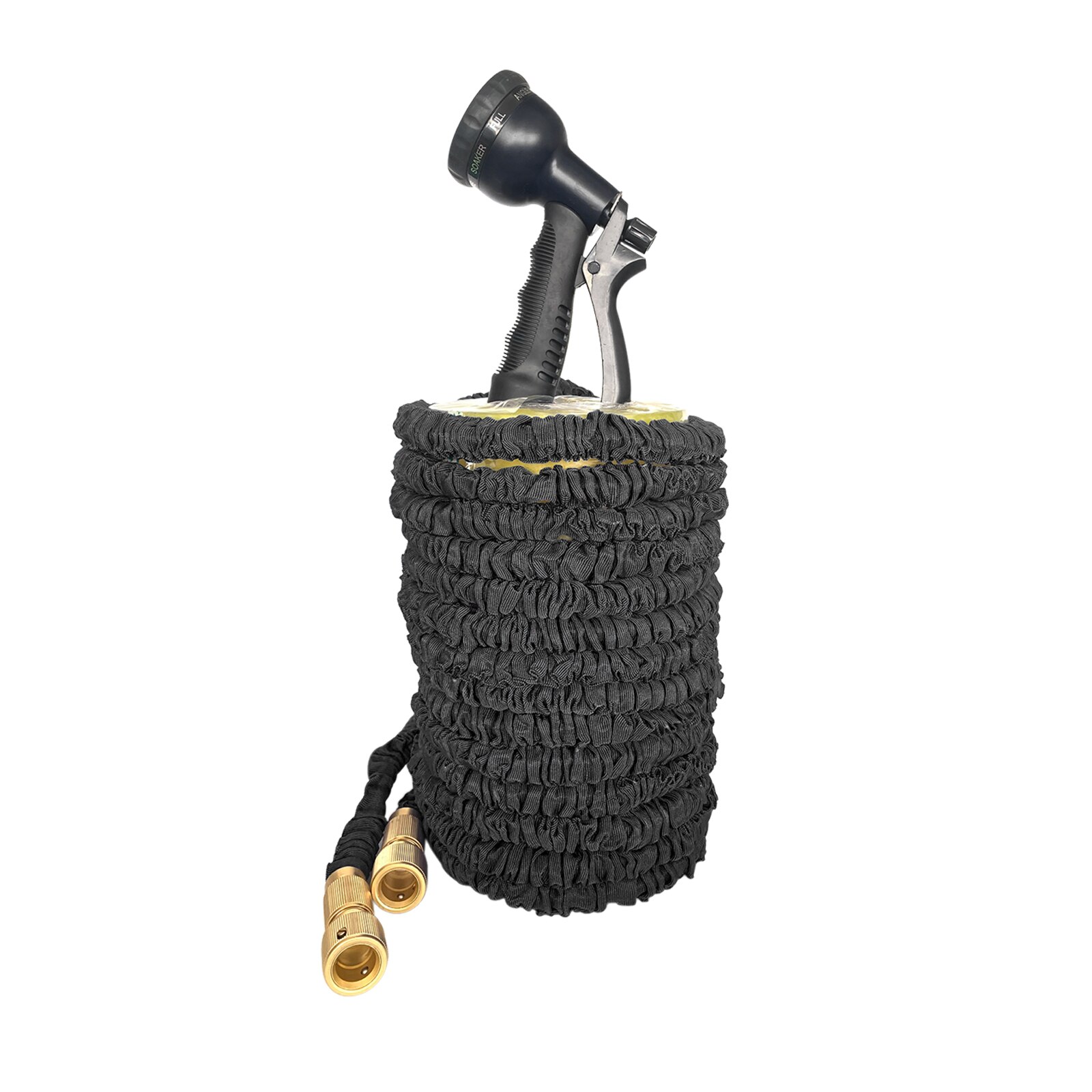 100FT Garden Hose Flexible Extendable Magic Water Hose Garden Watering Pipe Sprayer Nozzle Universal Connector: Black