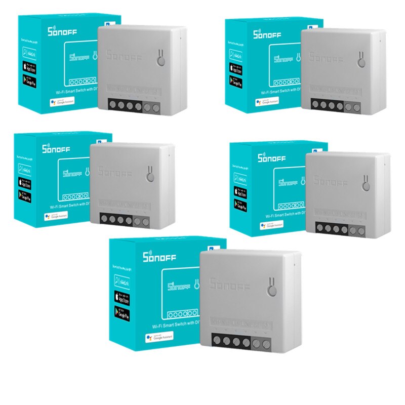 SONOFF MINIR2 Wifi DIY Mini Switch Two Way Wiring Smart Home Automation Modules Compatible With EWelink Alexa Google Home Smart: 5pcs