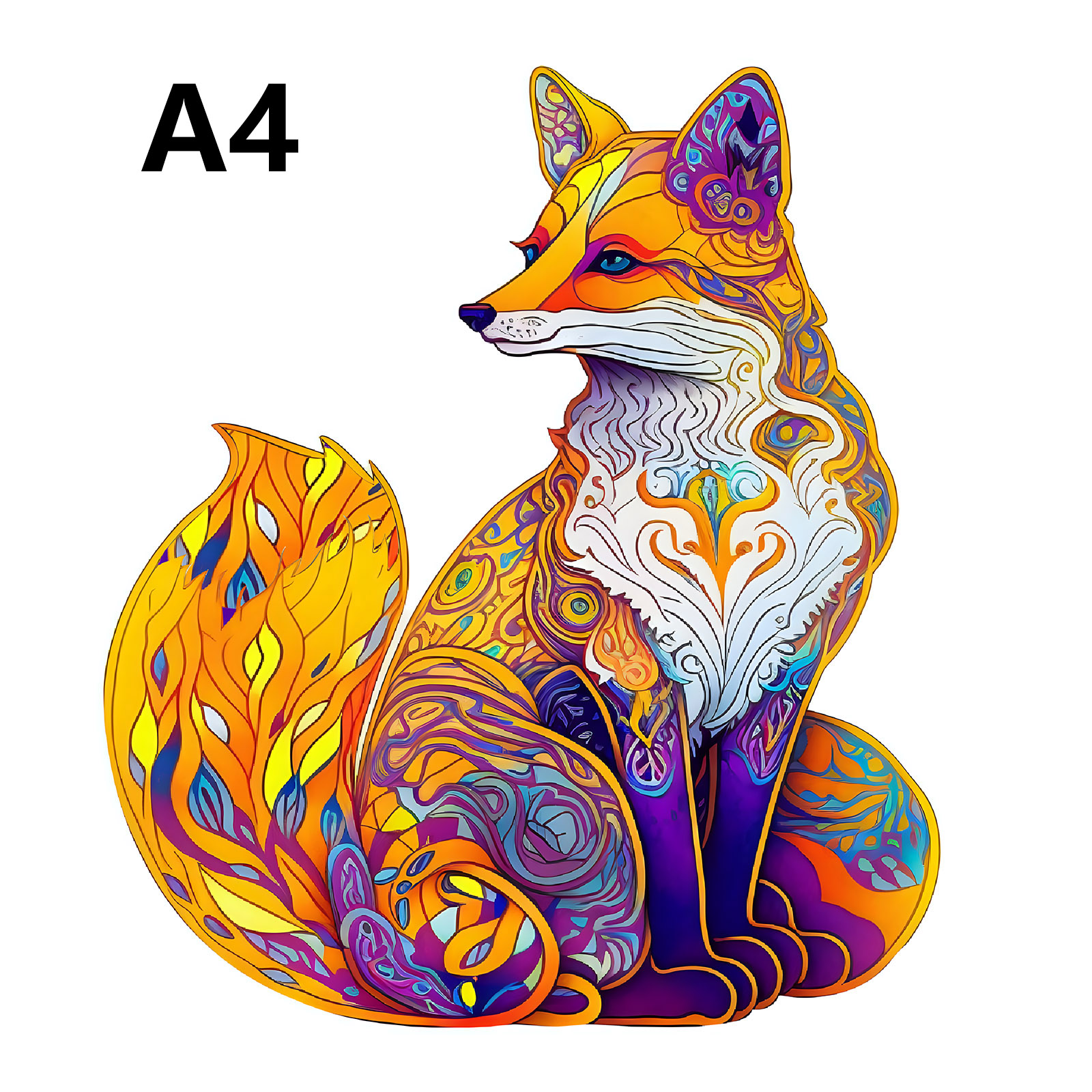 Unikalne drewniane puzzle ze słoniem, zabawki antystresowe dla dorosłych, nieregularne kształty zwierząt, świąteczny prezent urodzinowy: YELLOW